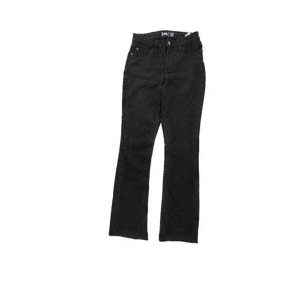 Lee Regular fit Bootcut Mid Rise Women's size 4 Black Denim Jeans - Picture 1 of 5